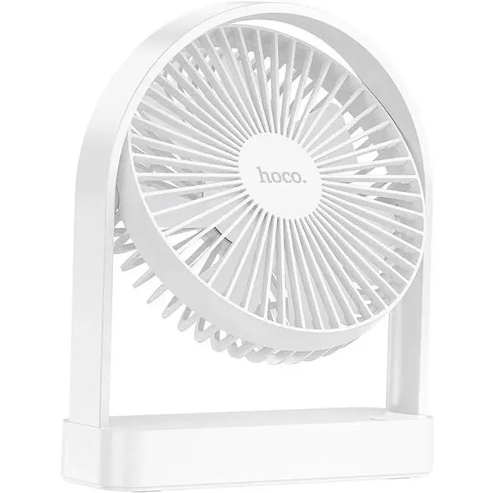 Вентилятор портативний Hoco HX65 ultra-thin desktop fan white - фото 2