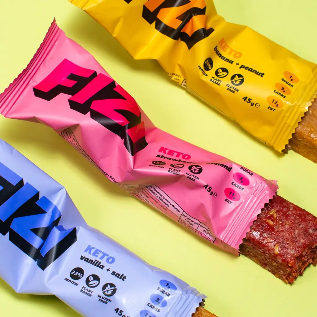 Протеїнові батончики FIZI Keto Protein Bar Keto Box 4 шт. x 45 г - фото 2