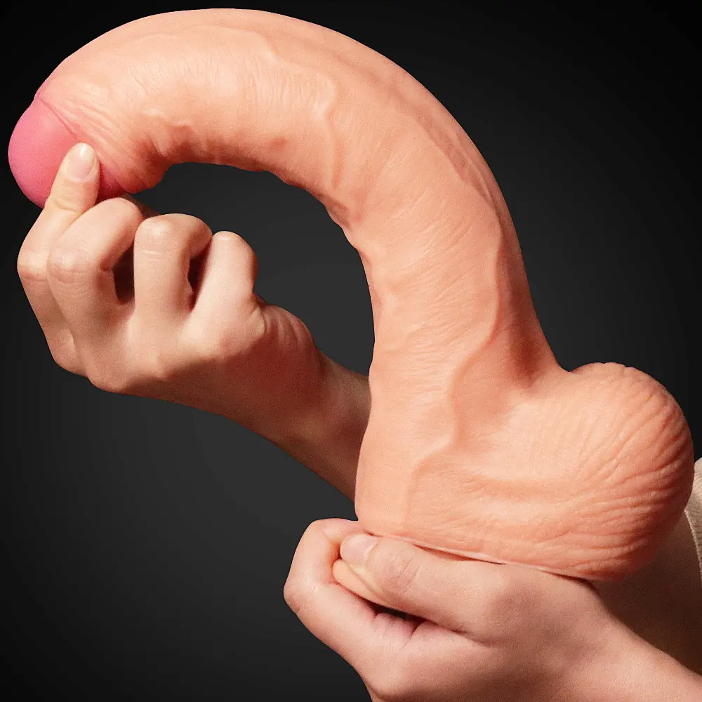 Фалоімітатор - Dual-Layered Silicone Cock 11" Flesh - фото 5