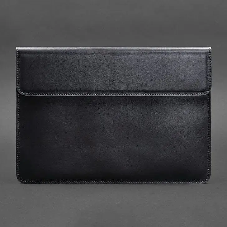 Шкіряний чохол-конверт BlankNote на магнітах для MacBook 13 Темно-синій - фото 4