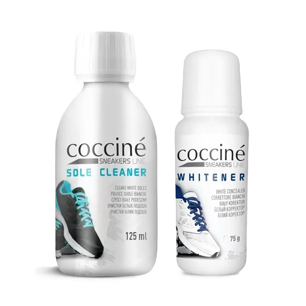 Набір для догляду за білими взуттям Coccine sneakers sole cleaner 125мл + Coccine Whitener 75гр