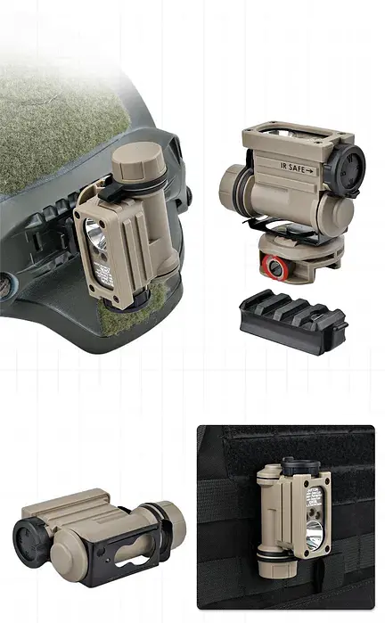 Ліхтар тактичний Sidewinder Compact II на шолом +CR123A (Койот) - фото 8