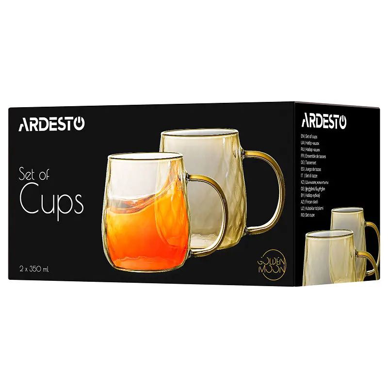Набор чашек 2х350 мл Golden Moon Ardesto AR2635GG - фото 2