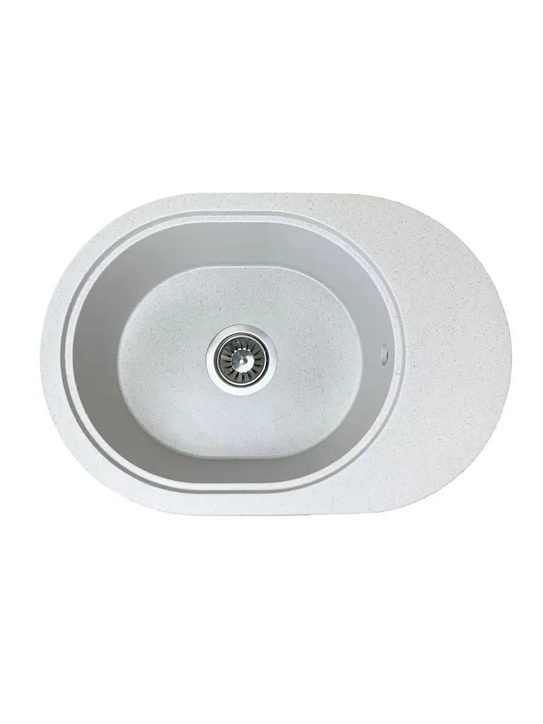 Кухонна мийка Adamant OVALE old stone 610x420x180 мм, з крилом 61 см - фото 5