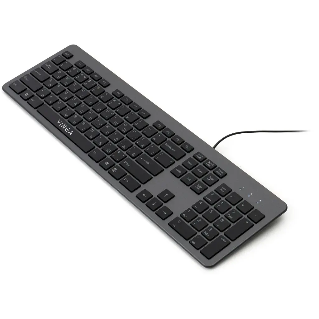 Клавіатура Vinga KB735 black-grey - фото 2