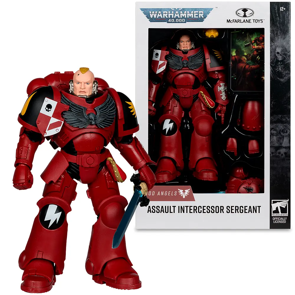 Фигурка Warhammer 40K Assault Intercessor Sergeant - Blood Angel - 7in (Вархамер 40К) - фото 4