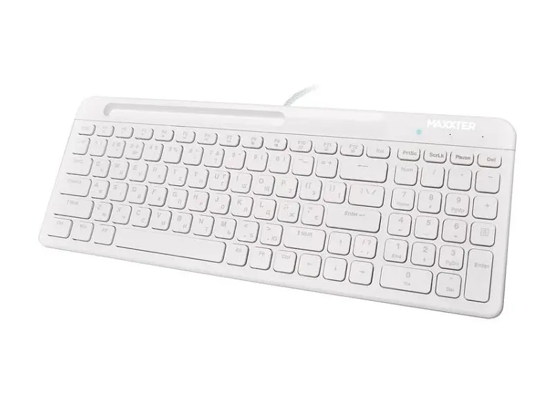 Клавіатура Maxxter KB-01W-UA White - фото 2