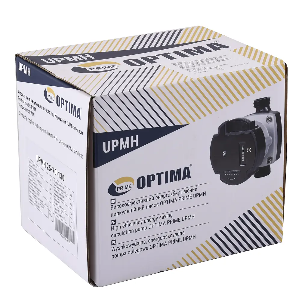 Насос циркуляційний енергоощадний Optima Prime UPMH 25-70AUTO 130мм + гайки - фото 5