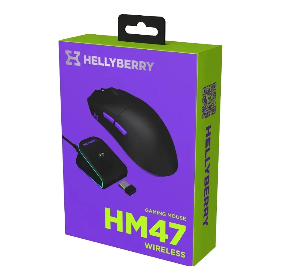 Ігрова миша HATOR HM-47 Wireless Hellyberry ESports Gaming 12000dpi 35G Black-Violet - фото 9