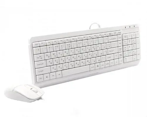 Комплект Fstyler Sleek Multimedia Comfort F1512 White клавіатура+миша A4Tech teh0020651 - фото 2