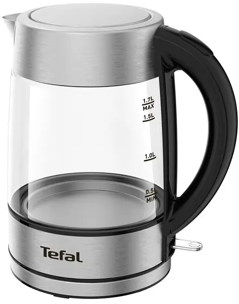 Электрочайник Tefal Glass Kettle 1.7 л стекло с подсветкой серебристо-черный kuh0015362 - фото 2