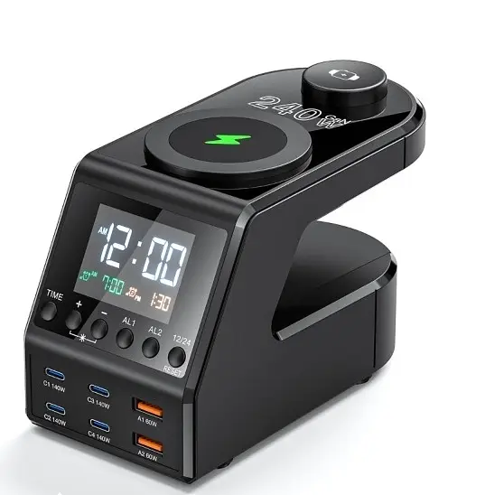 Док-станція No Brand H688 240W LCD 4хType-C + 2хUSB Чорний (2888047010)