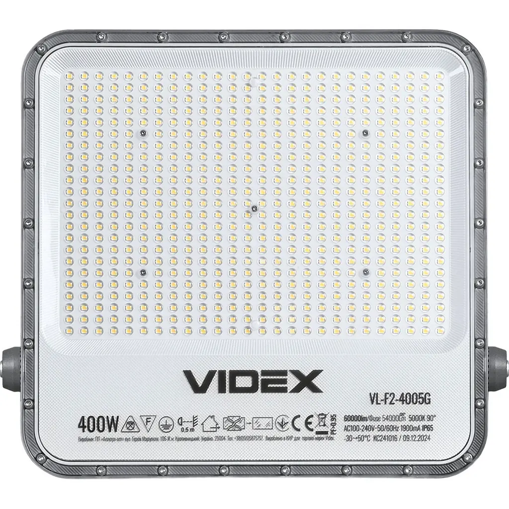 Світлодіодний прожектор Videx Premium F2 400W 5000K (VL-F2-4005G) [144860] - фото 2