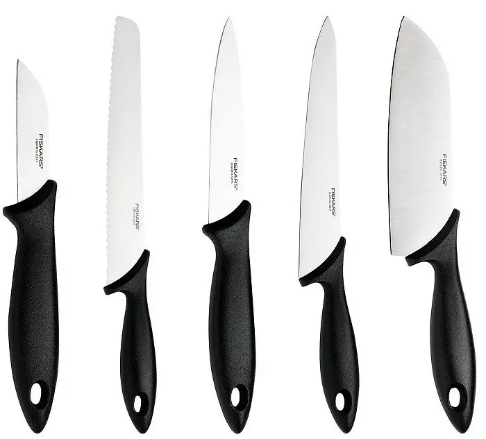 Набір ножів у дерев'яному блоці Fiskars Essential (1023782) - фото 2