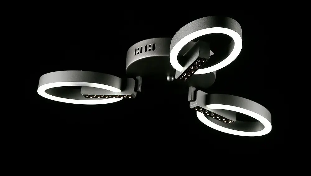 Стельова світлодіодна люстра Splendid Ray L77046/3 ​​LED (grey), сірий, 30 Вт, від 6-15 м² - фото 2