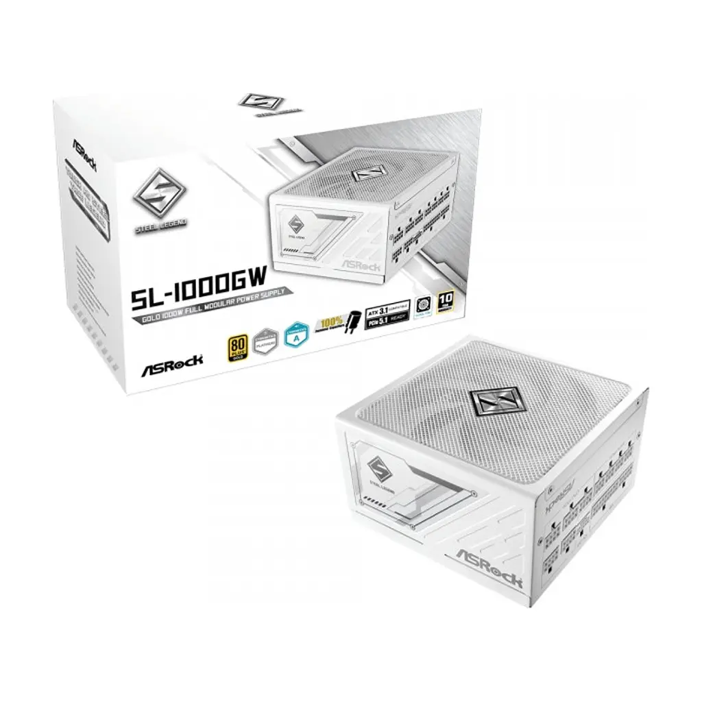 Блок живлення ASRock 1000W SteelLegend White (SL-1000GW) - фото 5
