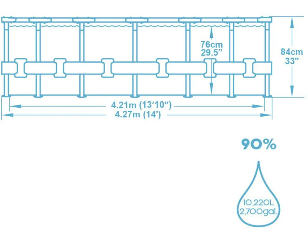 Уличный бассейн Bestway Pool 427x84 56595 с фильтром и насосом - фото 8