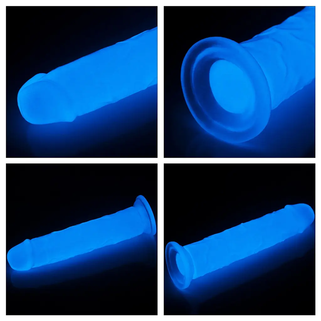 Фалоімітатор неоновий Lumino Play Dildo 21 см синій - фото 11