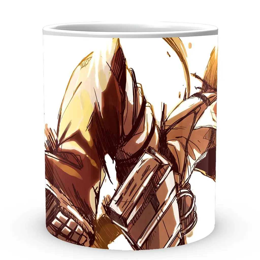 Кружка GeekLand Атака Титанов Attack on Titan Эрен Егерь атака AT.02.64 330 мл белая - фото 2