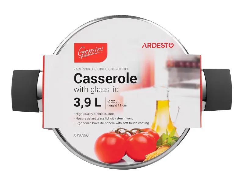 Каструля Ardesto Black Gemini 3.9 л (AR3639G) - фото 3