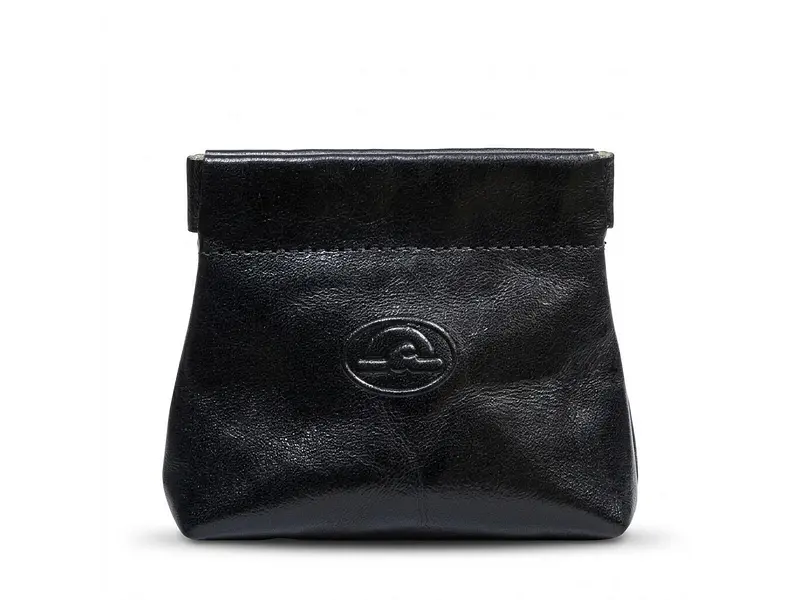 Жіноча монетниця із натуральної шкіри Italico 1615 nero Чорна 10x9 см TONY PEROTTI acs0032552 - фото 2
