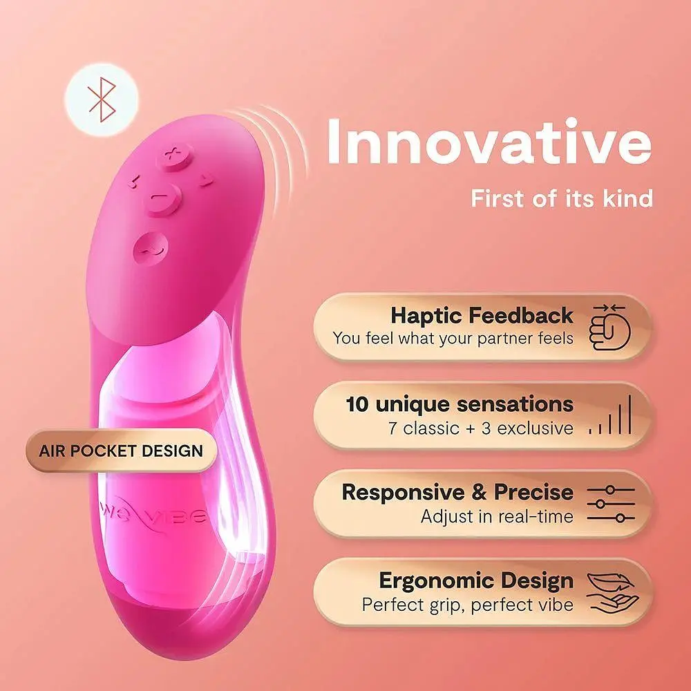 Вібратор We-Vibe Chorus Pro Electric Pink для пар зі смарт-управлінням - фото 10