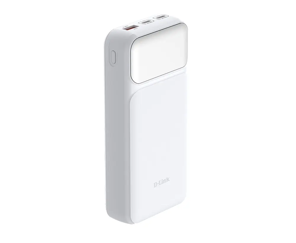 Акумулятор портативний літій-іонний D-Link Power Bank 20000мА*рік, 65Вт PD 3.0, QC 3.0, 2xUSB-C, 1xUSB-A з дисплеєм, білий - фото 7