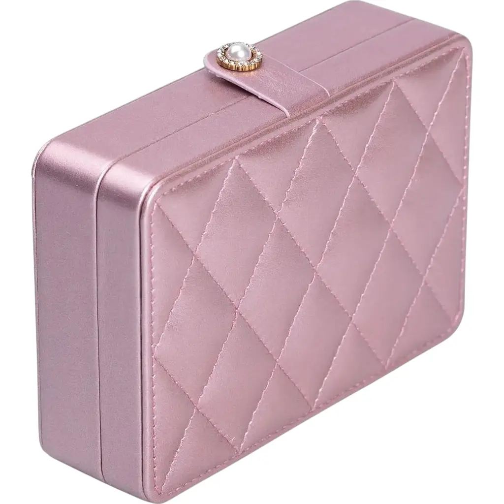 Шкатулка-органайзер для украшений Yiwu на кнопке 16x11x4.7 см розовое золото HP-5-30PP - фото 6