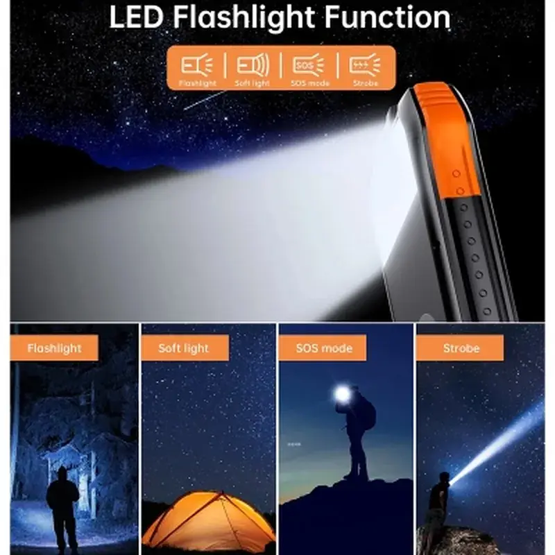 Батарея універсальна Choetech 10000mAh, 5V/2.1A, solar panel, Qi-5W, Black-Orange (B659-OR) - фото 8