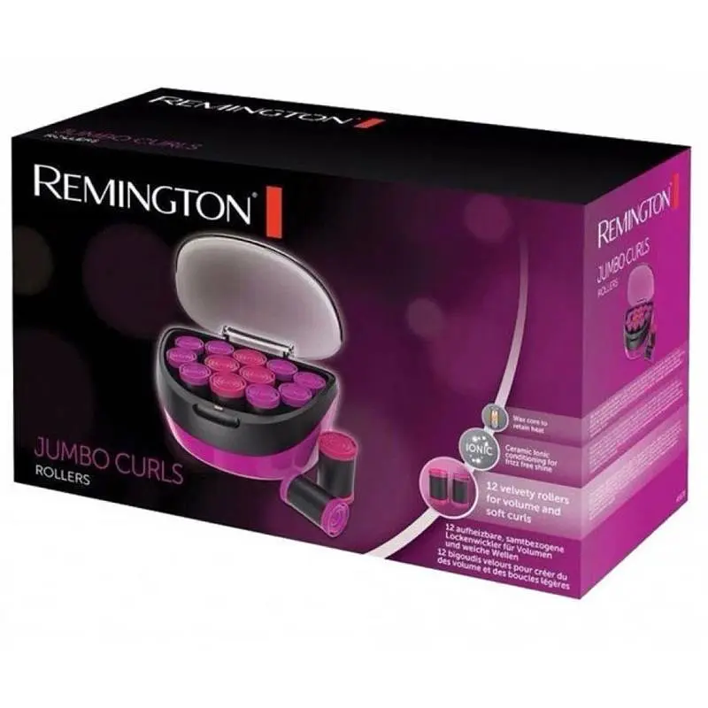 Термобігуді Remington Jumbo Curls, 600 Вт, D-36,41 мм, 12 шт., іонізація, кондиціонування, рожевий - фото 2