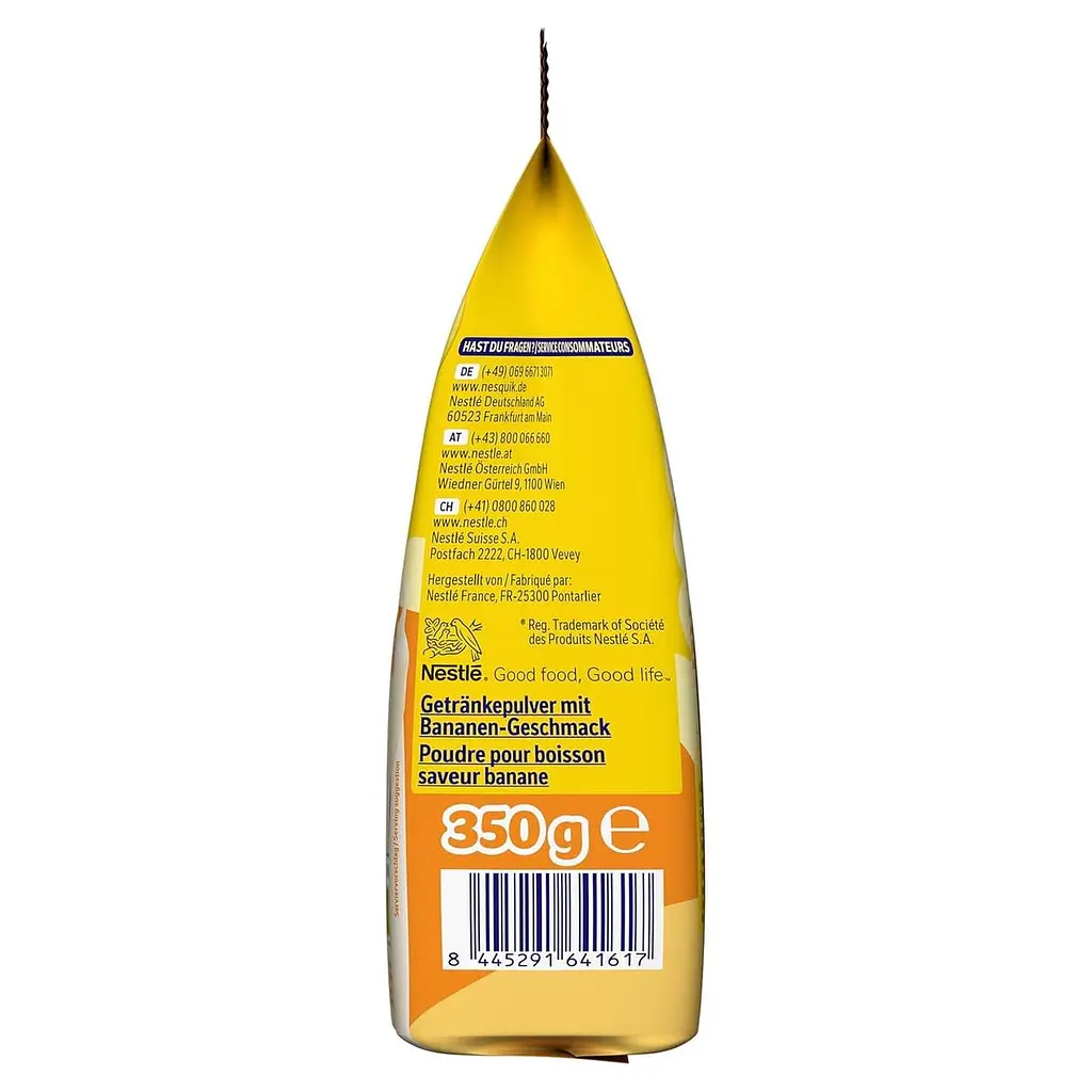 Молочний напій Nestle Nesquik Milk Mix Banana 350 г - фото 6