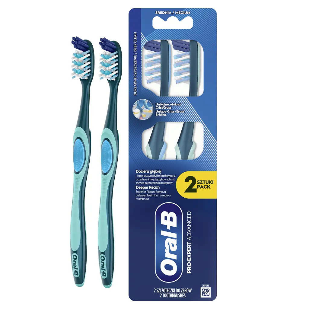 Зубна щітка Oral-B Pro-Expert Все-в-одному Середньої жорсткості 2 шт. (8700216445481)