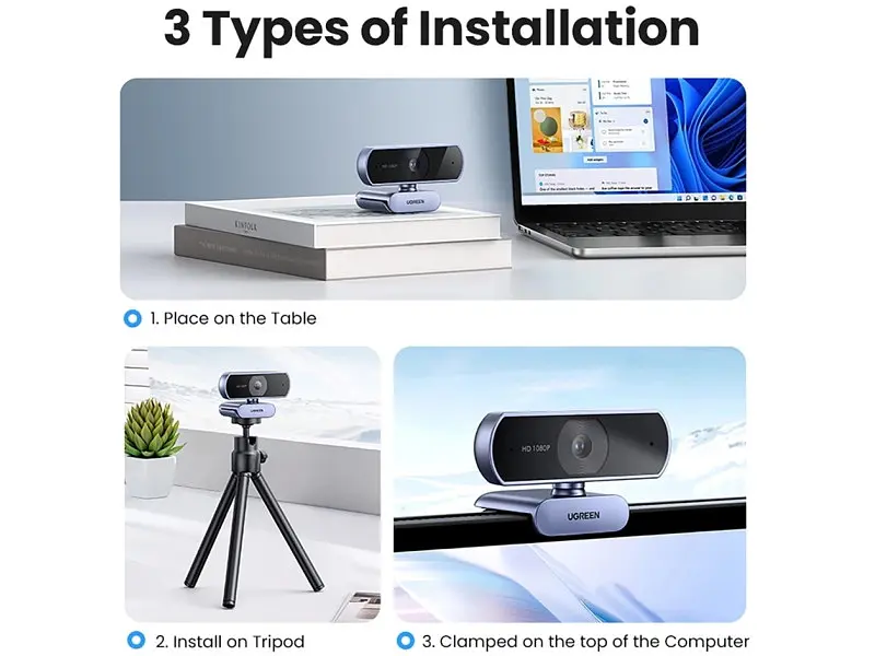 Веб-камера UGREEN CM678 USB HD Webcam (15728) - фото 3