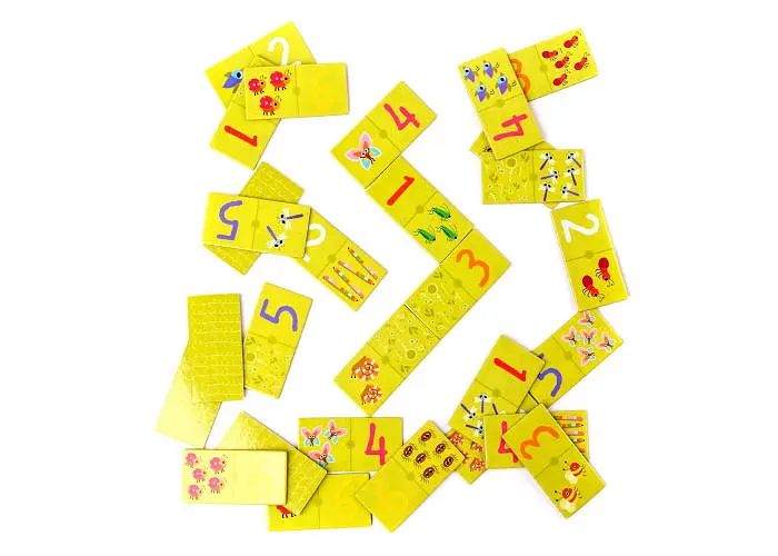 Настільна гра Djeco Дитяче доміно. Раз Два Три (Domino One, two, three, 28 pcs) (DJ08168) - фото 4