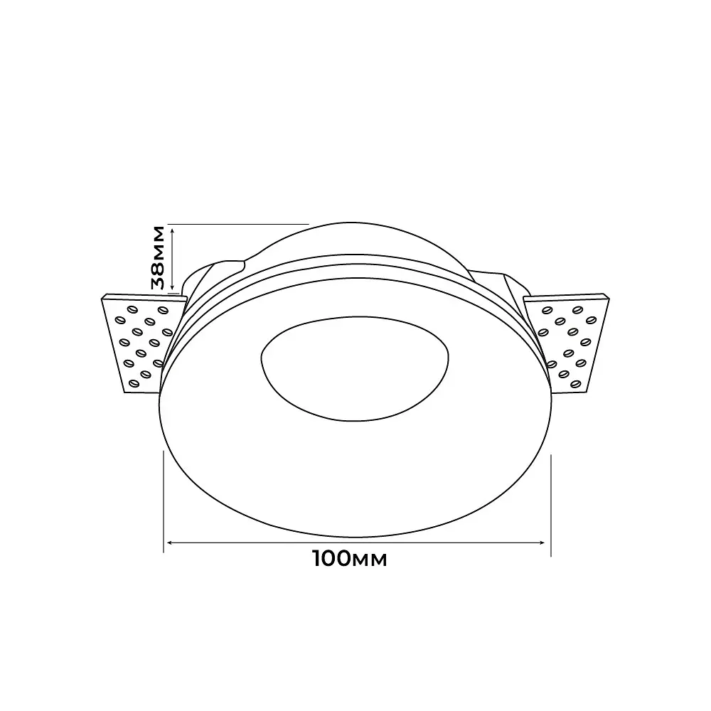 Світильник точковий Violux MORION-R GU10 IP44 білий ( 130010 ) - фото 9