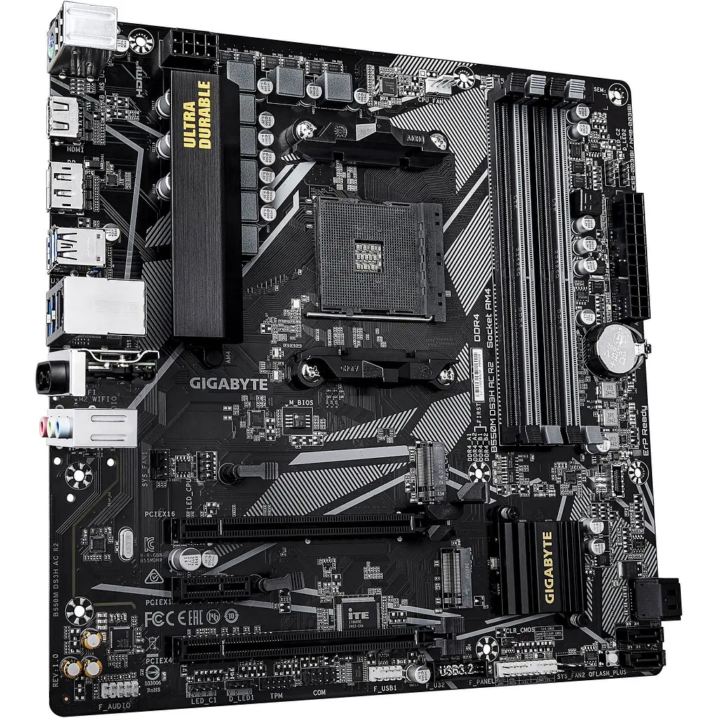 Материнська плата Gigabyte B550M DS3H AC R2 [146934] - фото 3