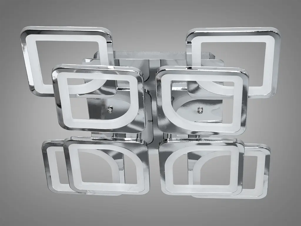 Светодиодная люстра смарт светильник с ИК пультом, 115W, хром - фото 3