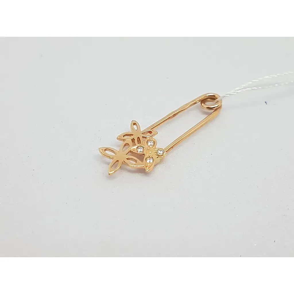 Золота брошка Імперія золота з фіанітами. БШ127И - фото 2