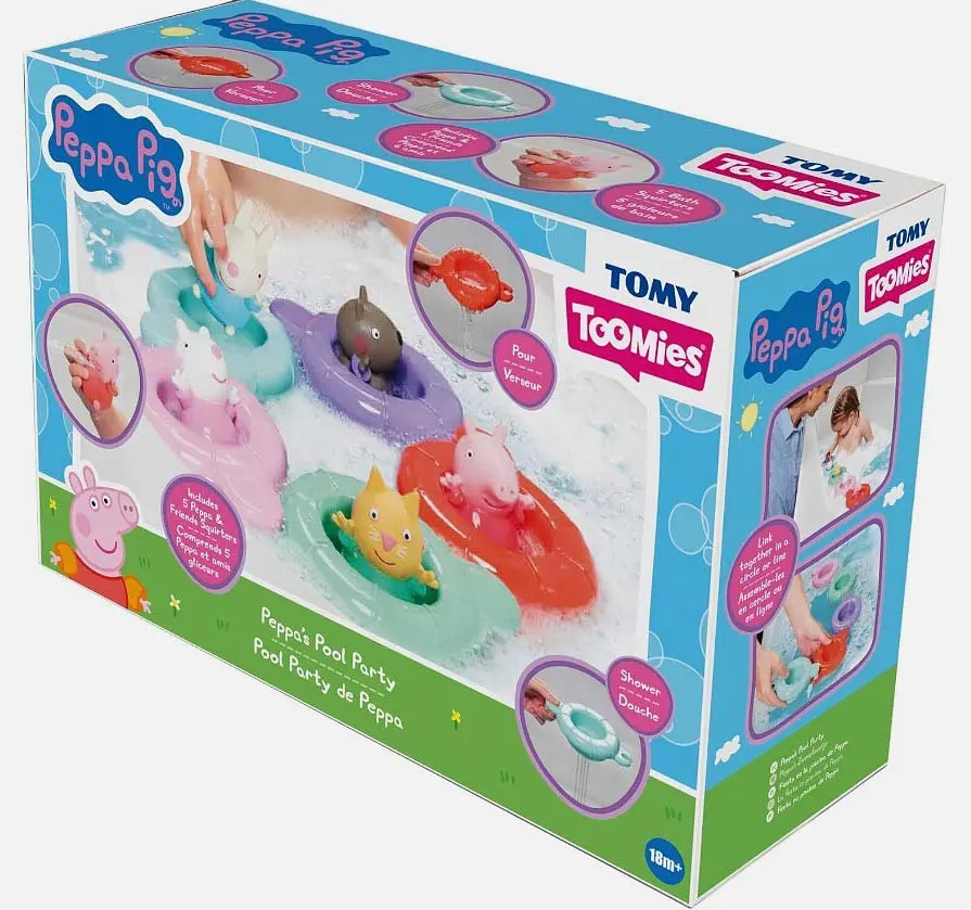 Набор игрушек для ванной Toomies Вечеринка у Пеппы в бассейне E73549 - фото 6