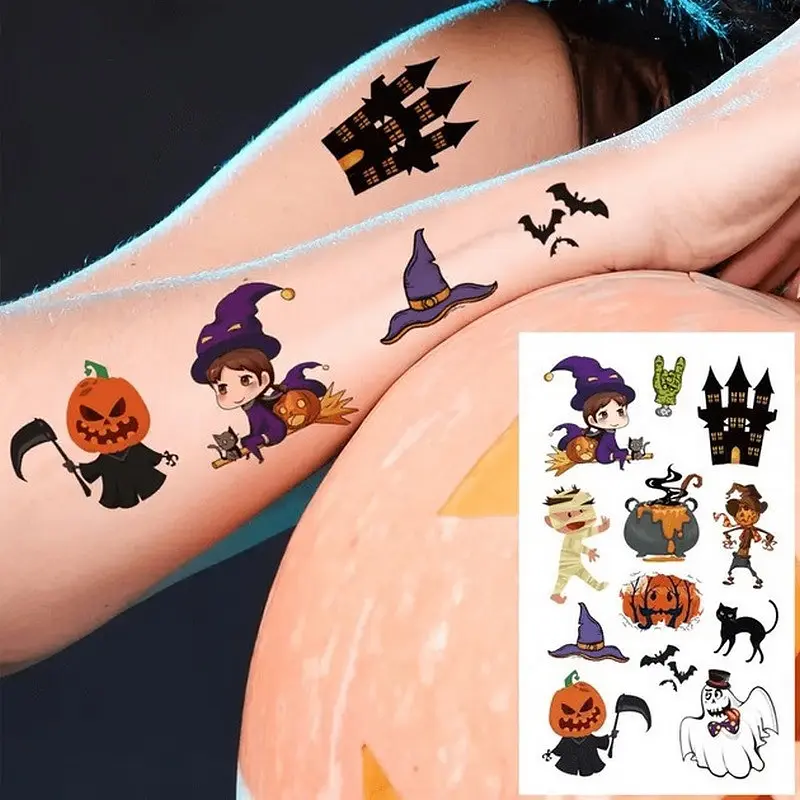 Набір дитячих тимчасових тату "Хелловін" kids-tatto-halloween-set-30 - фото 7