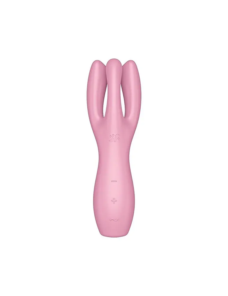 Кліторальний вібратор Satisfyer Threesome 3 Pink з трьома пальчиками - фото 2