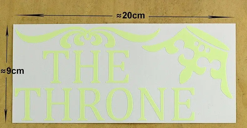 Наклейка люмінесцентна "The throne" - 20*9 см (поглинає світло і світиться в темряві) - фото 2