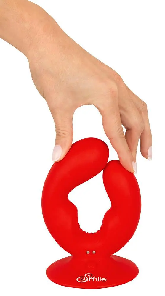 Вібратор Sweet Smile Dual 15 см (червоний) - фото 3