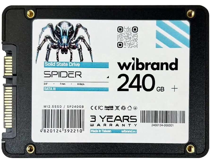 Накопитель SSD Wibrand Sata 2.5 240GB Spider Bulk 256 250 (WI2.5SSD/SP240GB) - фото 2