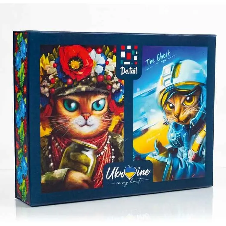 Пазли VLADI TOYS 2 in 1 "Сat soldier & the Ghost of Kyiv cat" DT500-09