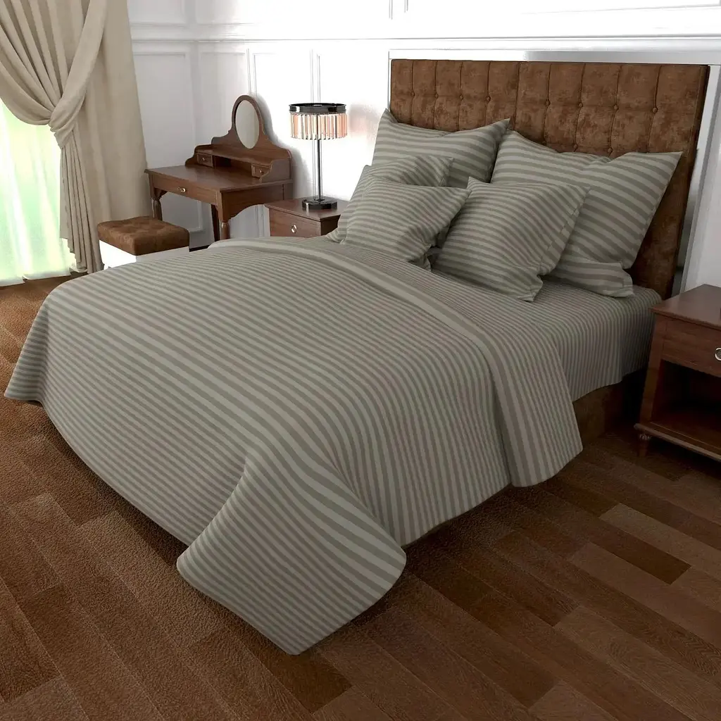 Комплект постільної білизни LoveYouHome Смуга бязь gold полуторний (7153)
