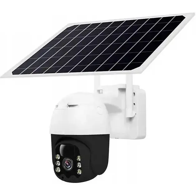 IP камера відеоспостереження RIAS TP8 (v380Pro APP) Wi-Fi 2MP вулична із сонячною панеллю White - фото 2