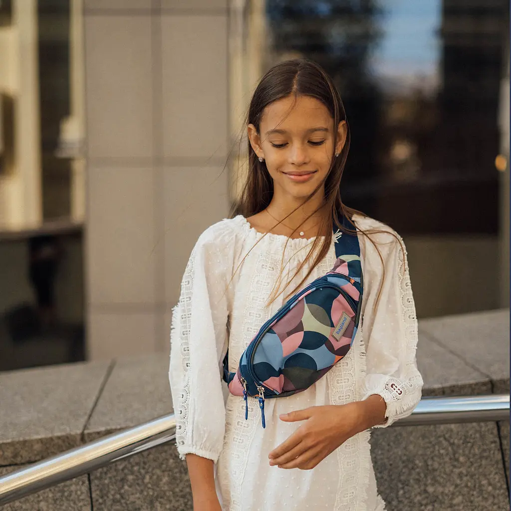 Сумка-бананка Bagland Bella 2 л сублімація 852 різнобарвна(00202664) - фото 6