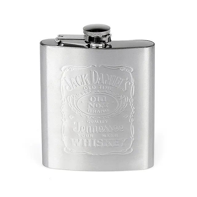 Металева фляга для алкоголю Jack Daniel's Джек Деніелс 0.2 л подарункова фляжка для віскі або коньяку - фото 9