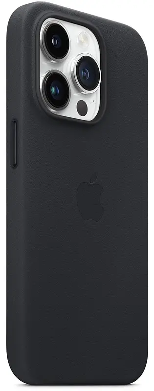 Чохол Leather Case with MagSafe для Apple iPhone 14 Pro Midnight AAA [74225] - фото 4